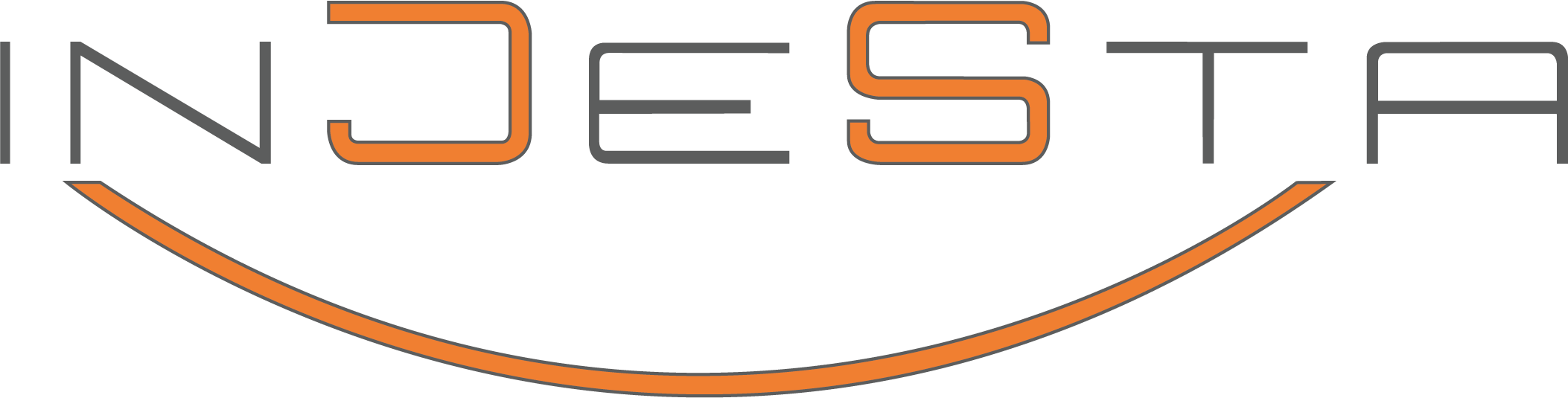 Ingenieurbüro Injesta (Dipl.-Ing. (FH) Jens Staudenmeir) - Planung, Projektsteuerung & Dokumentation - Logo Orange Grau - Schriftzug und Bogen